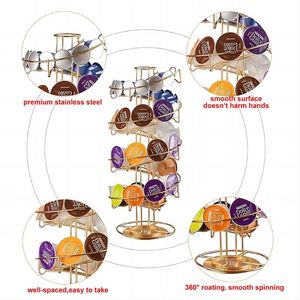 Organizador de Cocina Giratorio de Acero Inoxidable para Cápsulas de Café, Capacidad para 40 Cápsulas, Venta al Por Mayor Personalizada - Product Image 4