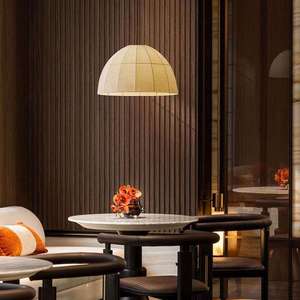Japanese Style Fabric Pendant <b>Light</b> Round E27 Energy Saving Lamp For Living Room Bedroom <b>Dining</b> Room Home Decor - Product Image 3