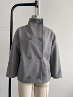 Nouvelle Collection Automne – Manteau Court Polyvalent Décontracté à Col Montant et Double Boutonnage