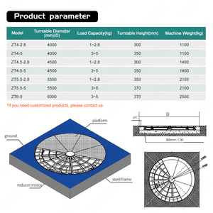 360 डिग्री वाहन कार टर्नटेबल कार प्रदर्शन मंच इलेक्ट्रिक कार घूर्णन प्रदर्शन मंच - Product Image 5