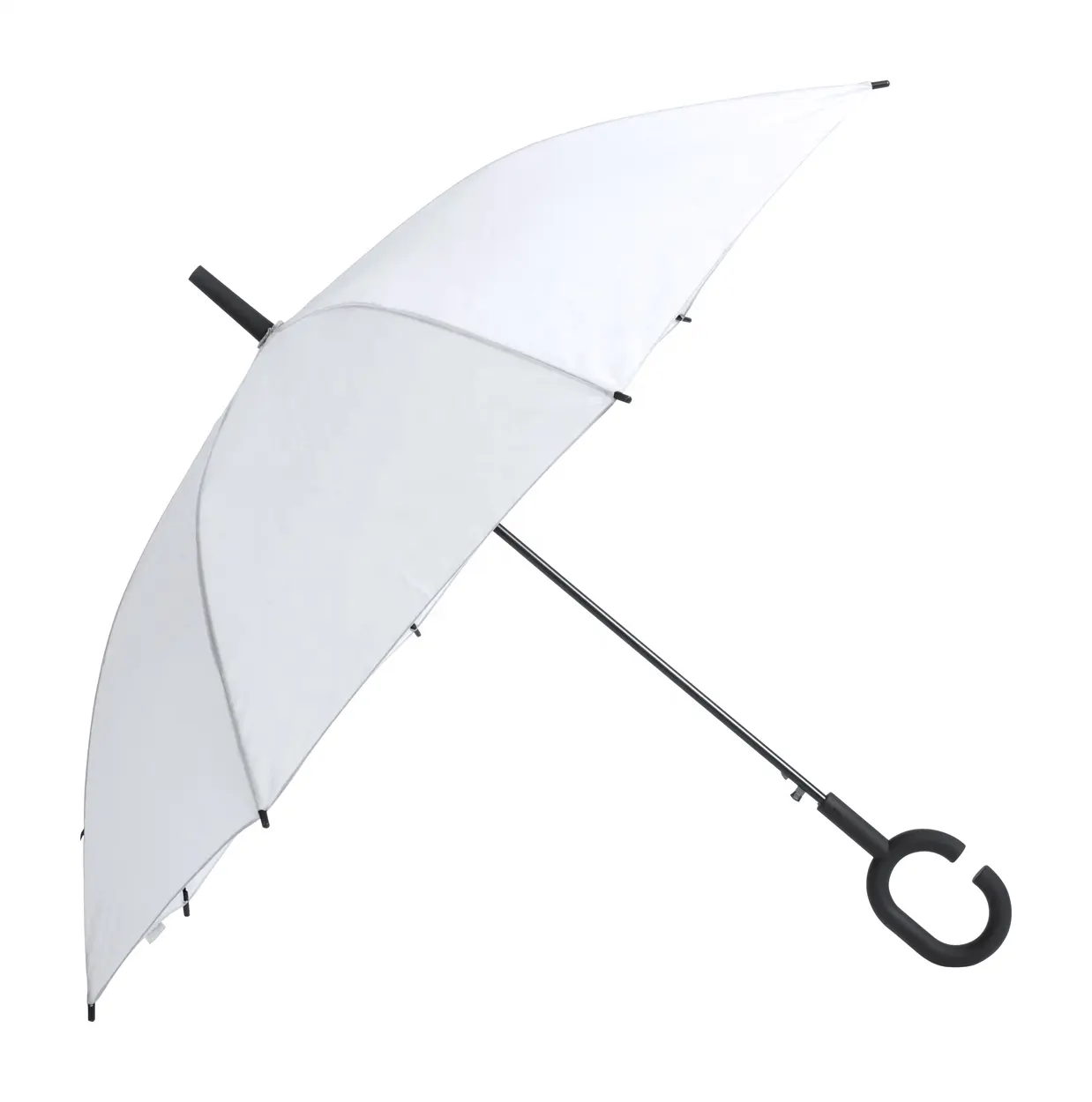 Sıcak satış ucuz saf beyaz boş düz promosyon reklam şemsiyesi C kolu ile, paraguas blancos