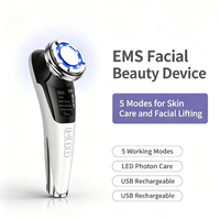 Masseur facial galvanique portatif, appareil de soin de la peau ionique portable, instrument de beauté à domicile, possibilité de personnaliser le logo