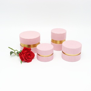Wholesale Biodegradable Custom Luxury Velvet Candy <b>Gift</b> Cardboard <b>Box</b> Ribbon Wedding <b>Round</b> Tube <b>Gift</b> <b>Box</b> for Guest Package - Product Image 1