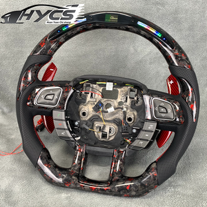 Volant de direction en fibre de carbone forgé à LED personnalisé en cuir perforé avec manettes de vitesse <span class=keywords><strong>pour</strong></span> Land Rover Range Rover Evoque - Product Image 5