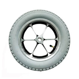 Roue de fauteuil roulant pneumatique en caoutchouc et aluminium de 12 pouces avec roulement à rainure pour vélos pour personnes âgées/chariots électriques - Product Image 1