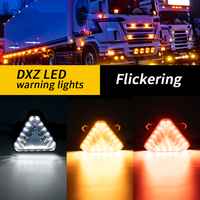 DXZ MD-S18-W 12V-24V 18 LED Feu de position latéral ambre, indicateur de dégagement, feu d'avertissement de rechange OE MDS18W pour nouveau camion