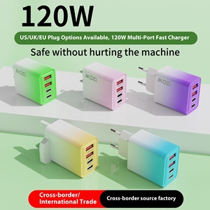 Cargador Rápido Multifunción <span class=keywords><strong>de</strong></span> 4 Puertos, Doble USB y Doble <span class=keywords><strong>Tipo</strong></span>-<span class=keywords><strong>C</strong></span>, 120W, <span class=keywords><strong>Adaptador</strong></span> <span class=keywords><strong>de</strong></span> <span class=keywords><strong>Corriente</strong></span> USB <span class=keywords><strong>Tipo</strong></span> <span class=keywords><strong>C</strong></span> PD para Huawei/<span class=keywords><strong>Samsung</strong></span>/Xiaomi - Product Image 2