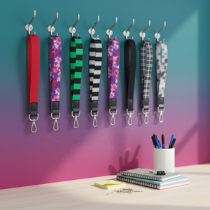 Durable Polyester Promotional Lanyard with Custom Logo for ID Badge, Keychain, Conference and Office Use