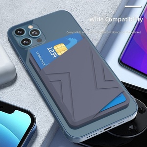 Porte-cartes en silicone avec dos adhésif et fixation magnétique – Organisateur de style portefeuille pour utilisation au lit – Cartes bancaires/de crédit/de transport - Product Image 3
