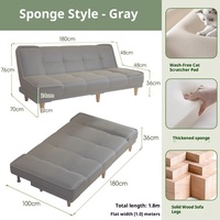 Sofá cama convertible verde moderno de 2 plazas, lavable, a prueba de gatos, plegable, para apartamento de espacio pequeño