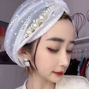 Wholesale ethnic modal cotton headscarf with satin lining, hat headscarf, Muslim women's scarf - Product Image 2