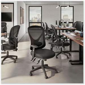 Silla de Trabajo Multifuncional Alera Serie Aeson, Altura del Asiento de 15\"/18.82\", Soporta hasta 275 Libras, Asiento/Respaldo Negro con Elevación - Product Image 6