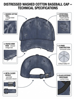 Cappello da Baseball Vintage in Cotone Lavato con Visiera Curva a 5 Pannelli, Personalizzabile per Uomo e Donna, Colore Argento-Rame