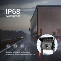 Monitor Kamera Mundur Nirkabel Podofo Digital Signal 7'' IP68 Tahan Air dengan Penglihatan Malam 2 X Kamera Belakang untuk Truk, Bus, RV OEM/ODM