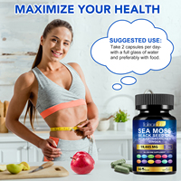 Hatmanlabs Digestion Sea Moss Black Seed Oil Capsule Équilibre du stress et bien-être général