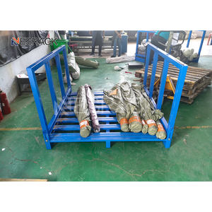 Industria tessile su misura per risparmiare spazio in metallo zincato pieghevole in tessuto portaoggetti per Pallet che impilano scaffali e scaffali - Product Image 1