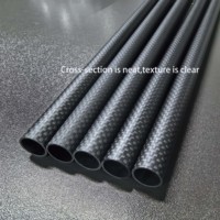 Tube en fibre de carbone 3K, bonne rectitude, pour la décoration et la structure de conception