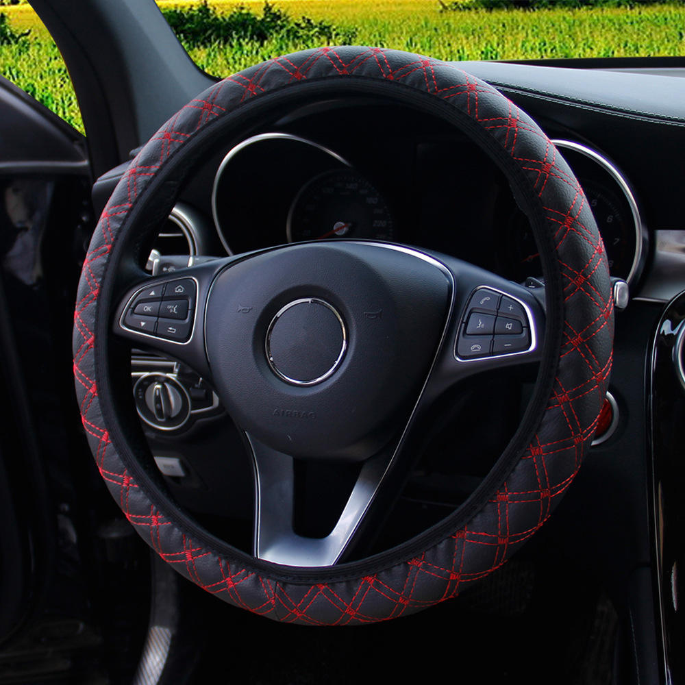 Black red line (Elastic steering wheel cover)