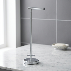 Best Quality Handmade Tall Stainless Steel Stand for Bathroom Toilet Tissue Paper <b>Roll</b> Storage and Luxury Bathroom Decor. - Product Image 1