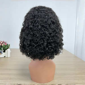 Prix d'usine 10 pouces vague d'eau Bob perruque 13x4 perruque de dentelle frontale avec Bang indien Remy <span class=keywords><strong>cheveux</strong></span> humains Type de <span class=keywords><strong>cheveux</strong></span> brésiliens - Product Image 5