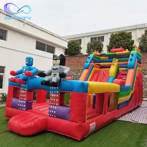Thương mại nhảy lâu đài bouncy trượt đầy màu sắc Inflatable nhà bị trả lại trượt sự kiện ngoài trời Inflatable Bouncer với trượt