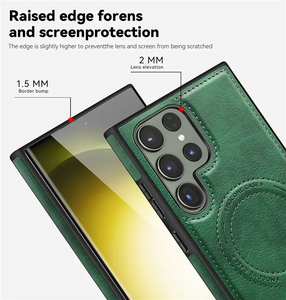 2025 Nueva Funda de cuero magnético de lujo para <span class=keywords><strong>Samsung</strong></span> <span class=keywords><strong>Galaxy</strong></span> S25 Ultra S25 <span class=keywords><strong>Plus</strong></span> S24 S23 <span class=keywords><strong>S22</strong></span> funda trasera ultradelgada con soporte - Product Image 4
