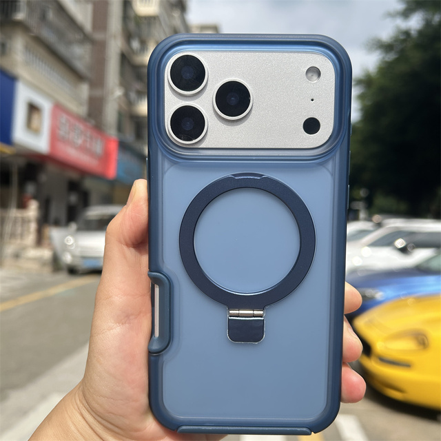 Shockproof Drop protection Magnetic case with Kick Stand for iphone 17 Pro Max Magnetic Phone case with Foldable Stand