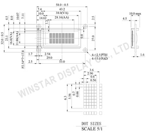 Pantalla OLED de 1.2 Pulgadas, 8x2 Caracteres, OLED WEH000802A, Temperatura de Funcionamiento -40°C ° C+80 ° Instrumento Industrial - Product Image 5