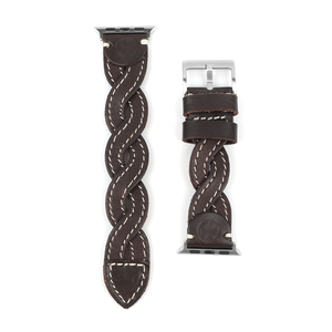 Correa para reloj Correa 44mm 40mm 42mm <span class=keywords><strong>38mm</strong></span> correa de reloj de cuero de vaca Retro pulsera trenzada reloj serie 7 6 5 4 3 <span class=keywords><strong>SE</strong></span> 45mm 41mm - Product Image 5