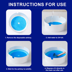 Cendrier jetable en papier enduit <span class=keywords><strong>de</strong></span> gel, design moderne, portable, sans <span class=keywords><strong>fumée</strong></span>, recyclable, pour cigares et cigarettes - Product Image 2