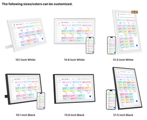 Calendrier numérique intelligent à écran tactile de 10,1 pouces : prend en charge les agendas Google/<span class=keywords><strong>Yahoo</strong></span>/Cozi - Product Image 6