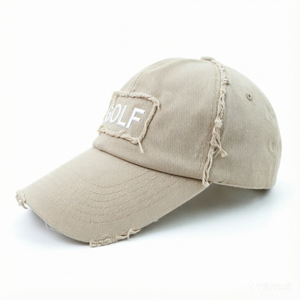Gorra de Béisbol Unisex de 6 Paneles INJAEVINA, Estilo Desgastado, con Parche de Tela Personalizado, Gorra de Viaje con Letras Impresas Curvadas - Product Image 3