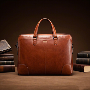 メーカーカスタム高品質エグゼクティブメンズ本物のリアルレザービジネス毎日使用ブリーフケースショルダーラップトップワークバッグ - Product Image 3
