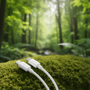 Câble de charge rapide et de transfert de données Type C vers Type C blanc de 1 mètre de longueur, modèle Z-17 - Product Image 3