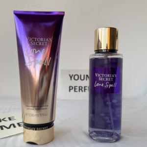 Perfume Original al por Mayor Love Spell Spray <span class=keywords><strong>Set</strong></span> de Perfume para Mujer <span class=keywords><strong>Victoria</strong></span>'s <span class=keywords><strong>Secret</strong></span> 250ml <span class=keywords><strong>Set</strong></span> de Bruma Corporal y Loción Corporal para Mujer - Product Image 1