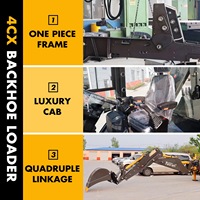 Yaweh JCB 4CX Chine : Chargeuse-pelleteuse multifonctionnelle et chargeuse-pelleteuse 4x4 très demandée