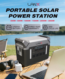 สถานีพลังงานแสงอาทิตย์แบบพกพาขนาดเล็ก 500W พร้อมแบตเตอรี่ Lifepo4 ชาร์จไฟได้ มีไฟ LED แผงโซลาร์เซลล์ และชุดอุปกรณ์ชาร์จไฟ AC - Product Image 5