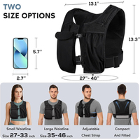 Gilet d'hydratation en cours d'exécution léger personnalisé 500ml poche de flacon souple pochette de téléphone étanche doublure en nylon réfléchissant Style de mode