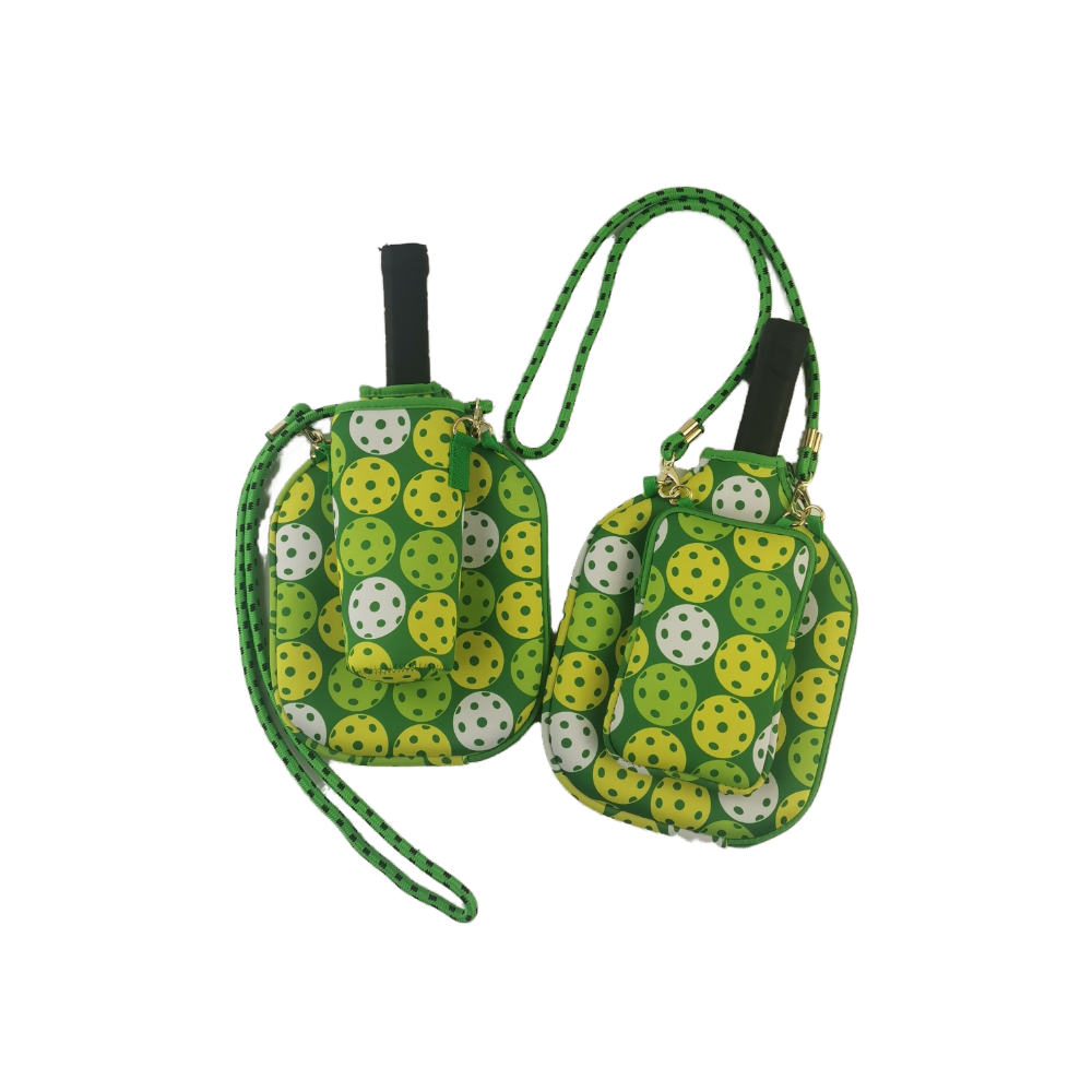 Pickleball Accessories Neoprene Pickleball Paddle Cover with Phone Sleeve Water Bottle Sleeve
