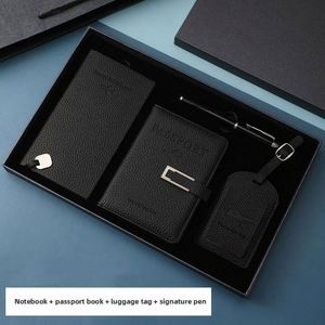 Nuevo Set de Lujo para Viaje: Porta Pasaportes, Libreta/Diario, Etiqueta para Equipaje y Set de Vuelo con Logotipo Personalizado, Idea de Regalo de Navidad - Product Image 2