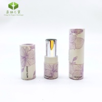 En gros personnalisé vide rouge à lèvres récipient rond tube de papier pour cosmétique brillant à lèvres bio baume à lèvres tubes d'emballage