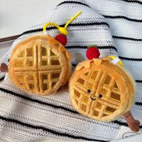 Cartoon Wafel Pluche Sleutelhanger Schattig Eten Gevuld Knuffeltje Tas Hangende Ornament Leuk Klauwautomaat Prijs Attractiepark Cadeau