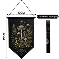 Drapeau mural tapisserie personnalisé en jacquard tissé, bannière suspendue motif papillon, décoration murale, fournisseur OEM