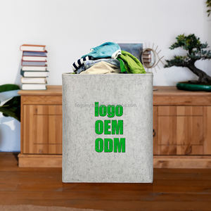 Panier à linge en feutre polyester écologique Ulike - Empilable et pliable, organiseur de vêtements pour salle de bain, salon et armoire - Product Image 6