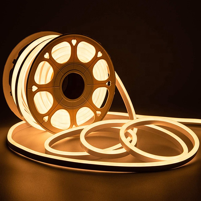 Наружные водонепроницаемые гибкие неоновые светодиодные ленты rgb 12 В, гибкая светодиодная лента