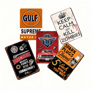 Targa in Metallo Vintage Personalizzabile GY, Stampa UV, Forma Rettangolare, Tema Garage, Decorazione per Casa, <span class=keywords><strong>Bar</strong></span>, Cucina, Oggetto da Collezione Retrò Nostalgico - Product Image 1