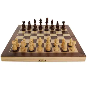 नई गर्म बेच प्रीमियम लकड़ी शतरंज सेट निजी लेबल बच्चों और वयस्क लकड़ी शतरंज सेट