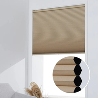 Persianas de nido de abeja día y noche, de abajo hacia arriba, opacas, impermeables para ventanas