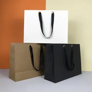 Lipack Reusable Extra Large Paper Carrier Bags Foldable Recycled Shopping Paper Bag With Handle