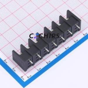 MX35S-8.25-07P-BK01-Cu-S-A Barrier Terminal Block Through hole,P=8.25mm Connector Two Sides 8.25mm 1x7P Straight Pin - Product Image 2